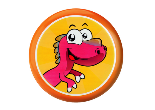 Frisbee-Flugscheibe mit Dinosaurier Orange 20 cm