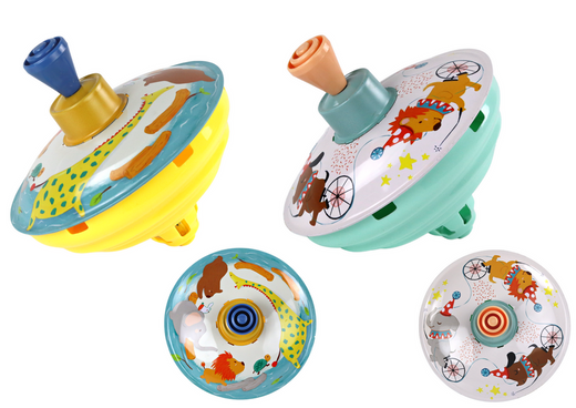 Spinning Top for Children, Spinning Animals Mix, Traditional Metal