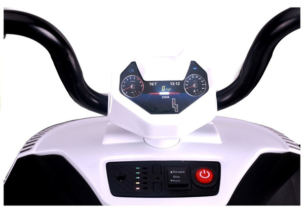 S601 White - Electric Ride On Quad