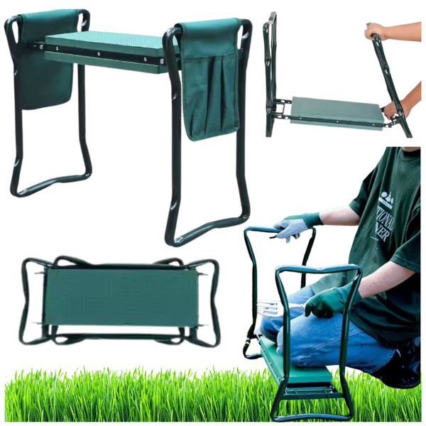 Garden Kneeler Stool Folding Chair With Toolbox 3in1