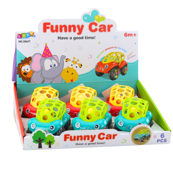 Baby Rattle Car Red Green
