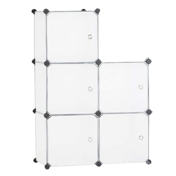 Modular Shoe Rack Accessories 5 Compartments Transparent