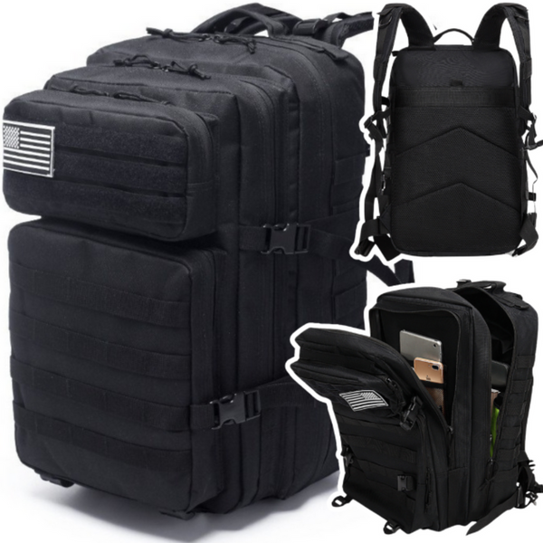 Military Backpack Military Tactical Black 40-60L