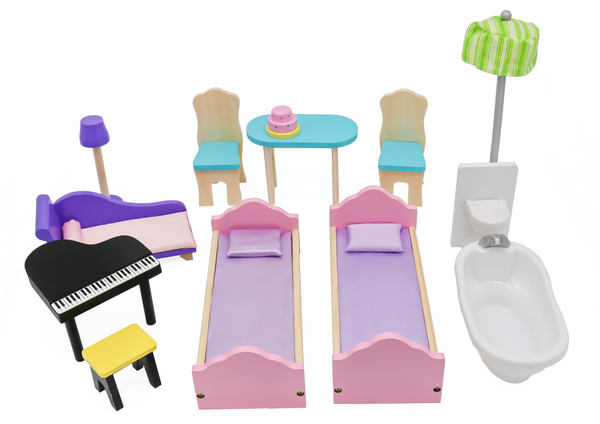 Wooden House Stella Three Floors Balcony Elevator 126 cm