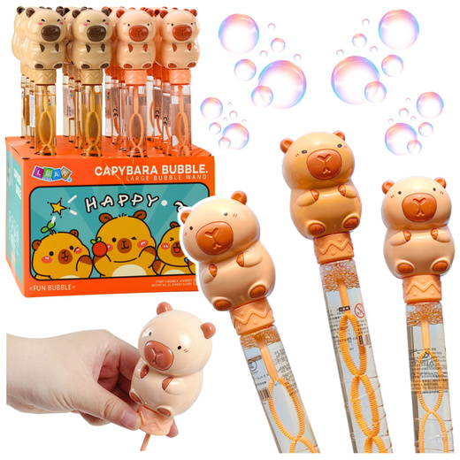 Seifenblasen-Zauberstab, groß, ausziehbar, Capybara, 35 cm, 120 ml