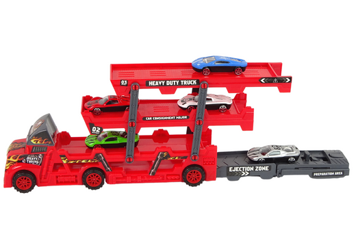 Großer 3-stöckiger Lkw-Anhänger  Schwerlastwagen Mit ausziehbarer Autostartrampe