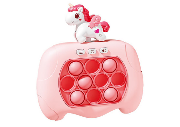 Sensorisches Spiel Einhorn Pop It, batteriebetriebene Lichter, Geräusche, Pink