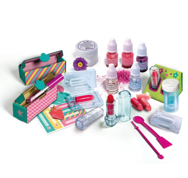 Science & Play Lipstick & Lip Gloss Laboratory Set Polish Language Clementoni 50920