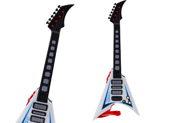 Electric Guitar For Kids Lights Melodies White