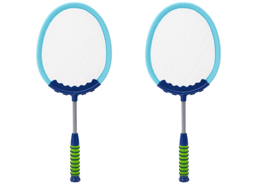 Set of 2 Badminton Rackets Blue Badminton Shuttlecocks