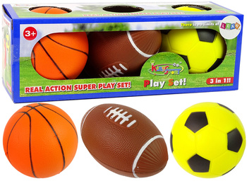 Soft Sports Ball Set 3in1 Fußball Basketball