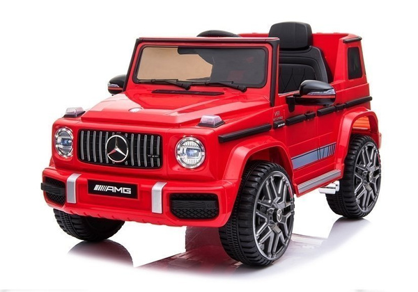 Kinderfahrzeug Mercedes G63 AMG Rot Ledersitz EVA-Reifen Kinderauto Fahrzeug