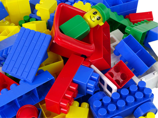 Kolorowe Klocki Konstrukcyjne K2 Duże 130 Elementów 