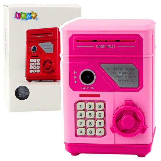 Elektronischer Safe ATM Sparschwein mit PIN für Kinder Rosa