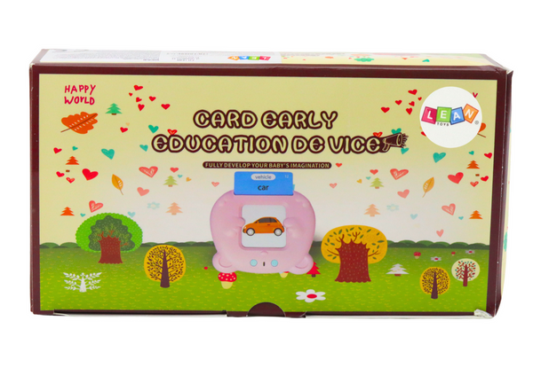 Tablet für Lernkarten zum Lernen von Polnisch und Englisch mit 224 Wörtern in Rosa