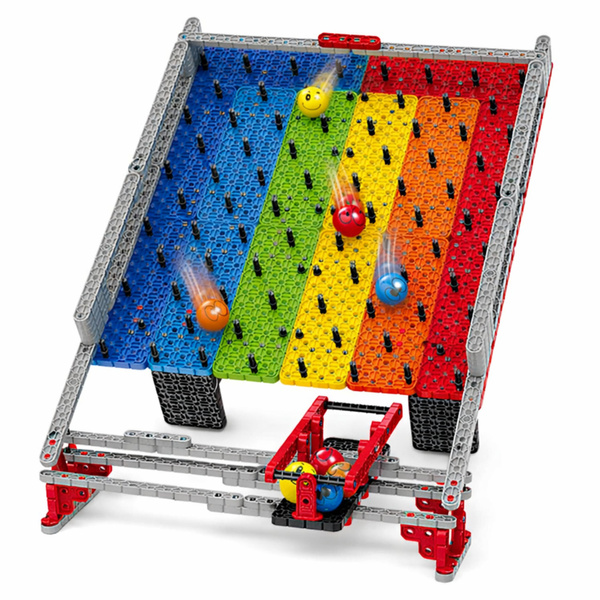 Rainbow Board Blocks Ball Track Slide Ball Catching Game 477 pcs.