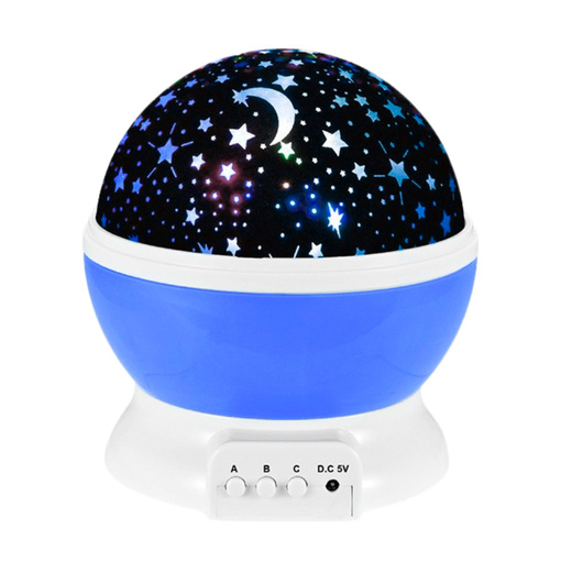 Rotierendes LED 360°-Sternenprojektor-Nachtlicht Blau