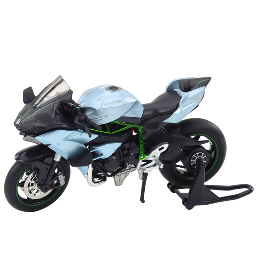 Sports Motorcycle Metal Lights Sounds Silver 1:12