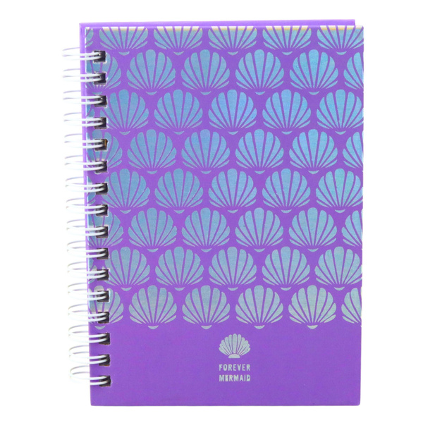 Holographic Shells Lined Notebook Purple A6 80 Sheets