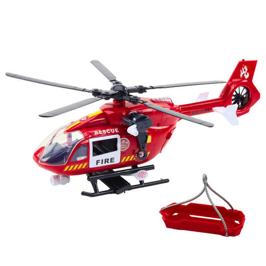 Feuerwehr-Hubschrauber-Hakentrage, Lichter, Geräusche, 1:12
