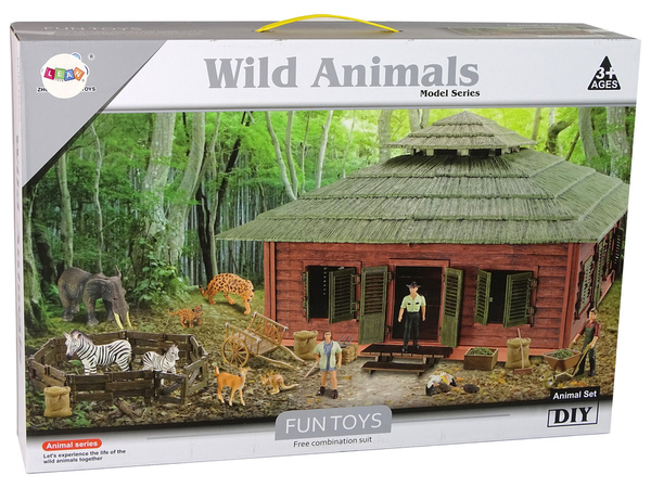 DIY-Bauernhof Bausatz Schuppen Tiere Tiger Hirsche