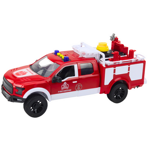 Fire Truck Firefighting Water Lights Sounds White Red 1:12