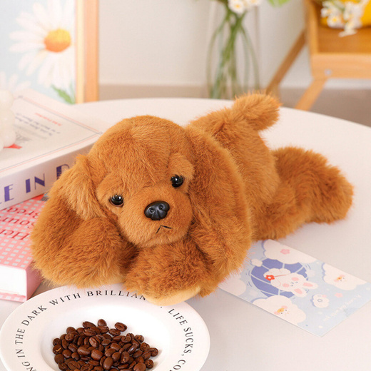 Plush Cocker Spaniel Dog With Weighted Paws Brown 30cm