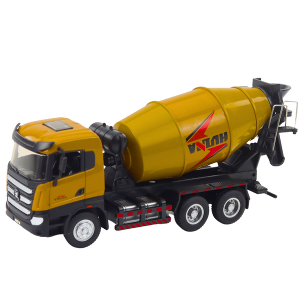Concrete Mixer Construction Vehicle Metal Huina Khaki 1:50