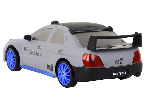 Remote Controlled Sports Car R/C 1:24 Gray Replaceable Wheels