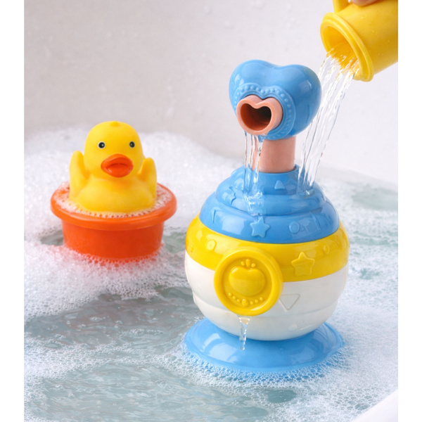 Badespielzeug-Set Ente Seifenspenderbecher Blau