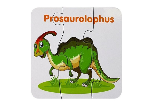 Educational Puzzle English Dinosaurs 10 Connections
