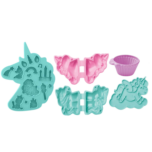 DIY-Kreativset: Einhorn-Knete, Förmchen und Zubehör