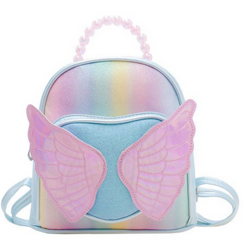 Children's Backpack Shiny Wings Pearls Blue 22cm