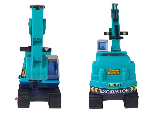 Big Excavator Construction Rider Helm Grün