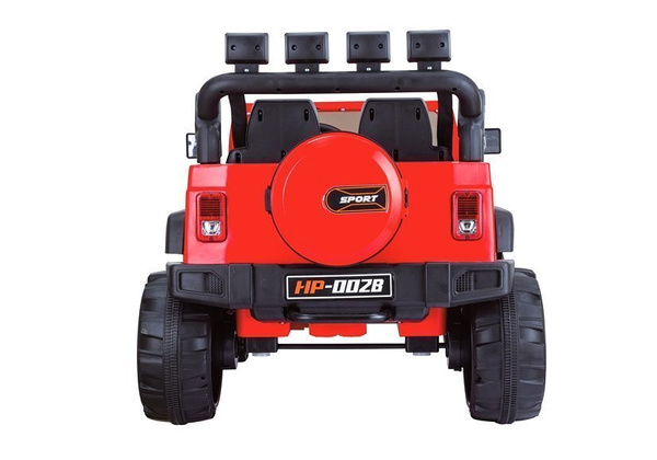 Kinderfahrzeug Jeep HP012 Rot EVA-Reifen Ledersitz LED Frontscheinwerfer Auto