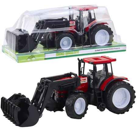 Tractor Agricultural Vehicle Farmer With Grapple Red