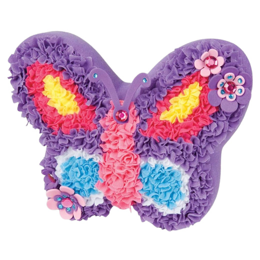 DIY Creative Kit Sewing Pillow Butterfly Embroidery Purple