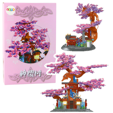 Construction Blocks Cherry Tree Pink Decoration 1370 pcs.
