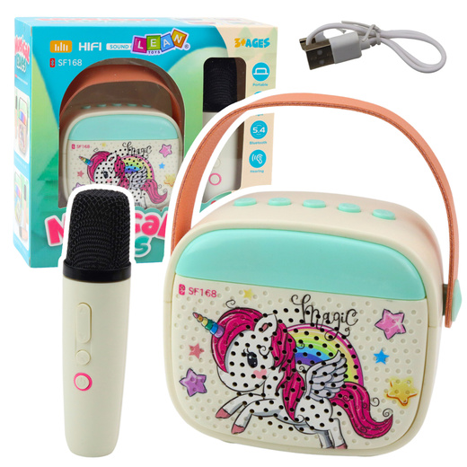 Karaoke-Set für Kinder mit Einhorn-Bluetooth-Mikrofon
