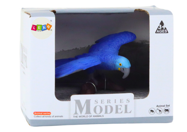 Exotic Bird Figurine Parrot Blue Macaw 8.5 x 8 cm