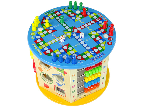 Educational Wooden Cube Sorter Maze Abacus Game Ludo Pawns