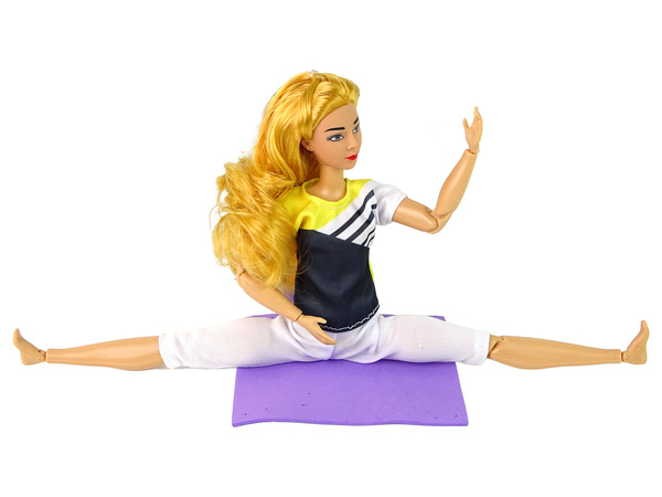 Baby Doll Yoga Mat Long Blonde Hair