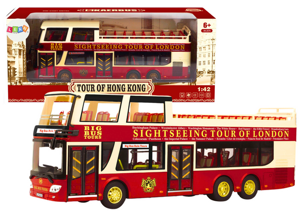 Doppeldecker-Tourbus 1:42, Metalllichter rot