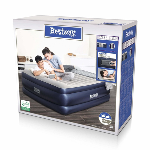 Double Inflatable Mattress With Pump 203 x 152 x 61 cm Bestway 67690
