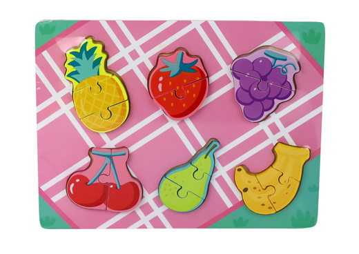 Buntes Holzpuzzle für Kinder mit Mustermix