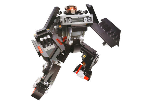 Konstruktionsblöcke Fahrzeug Auto Transformation Roboter 2in1