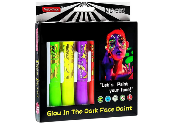Face Painting Set Neon Fluorescent Pencils 6pcs