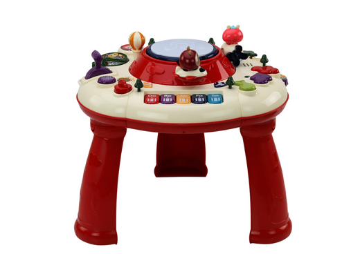 Interactive Educational Panel Table Piano Drum Red