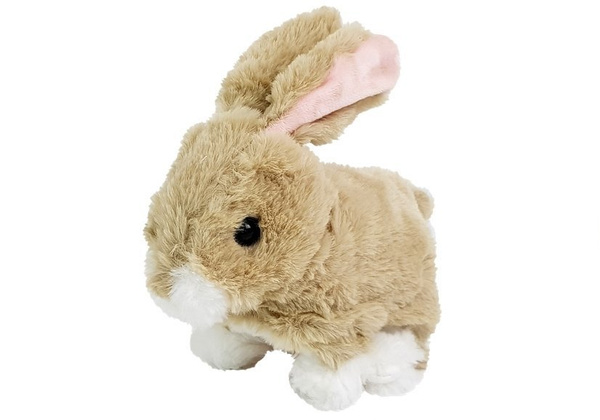 Interactive Cream Rabbit Battery Operated Moves Sound