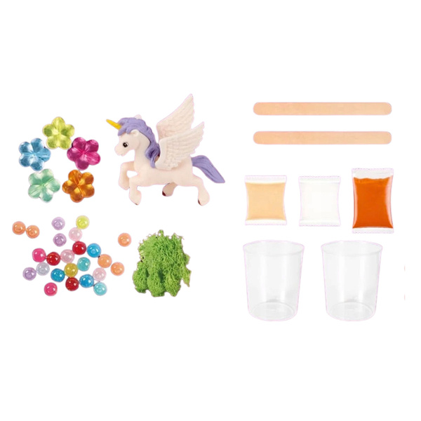 2-in-1 DIY-Kreativset: Einhorn-Terrarium zur Kristallzucht